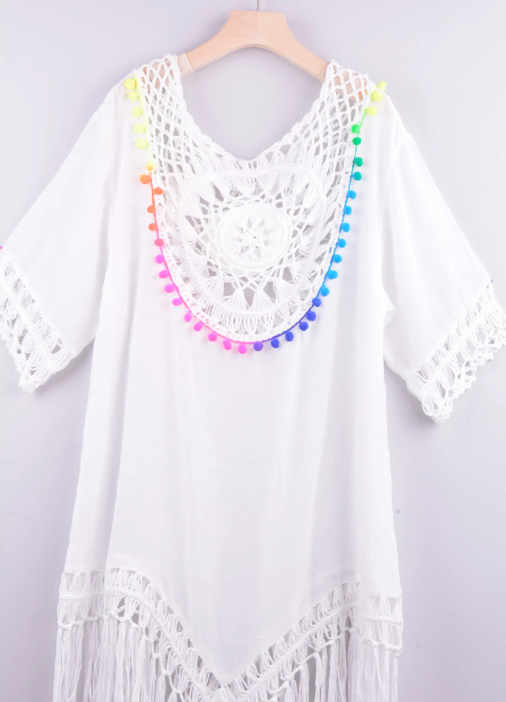 Crochet Fringe Bikini Cover Up