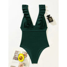 White Ruffle Push Up Swimsuit