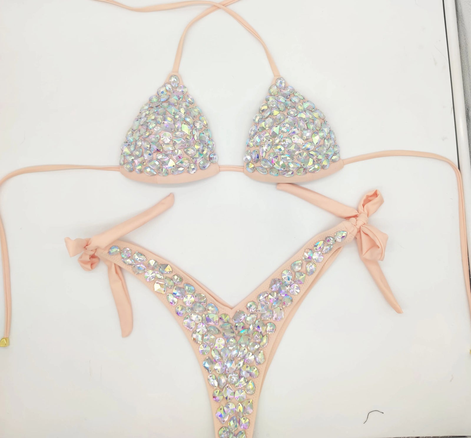 Rhinestone Bandage Bikini Set