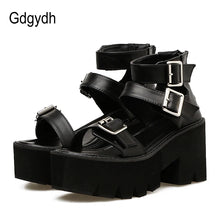 Ankle Strap Thick Heel Sandals