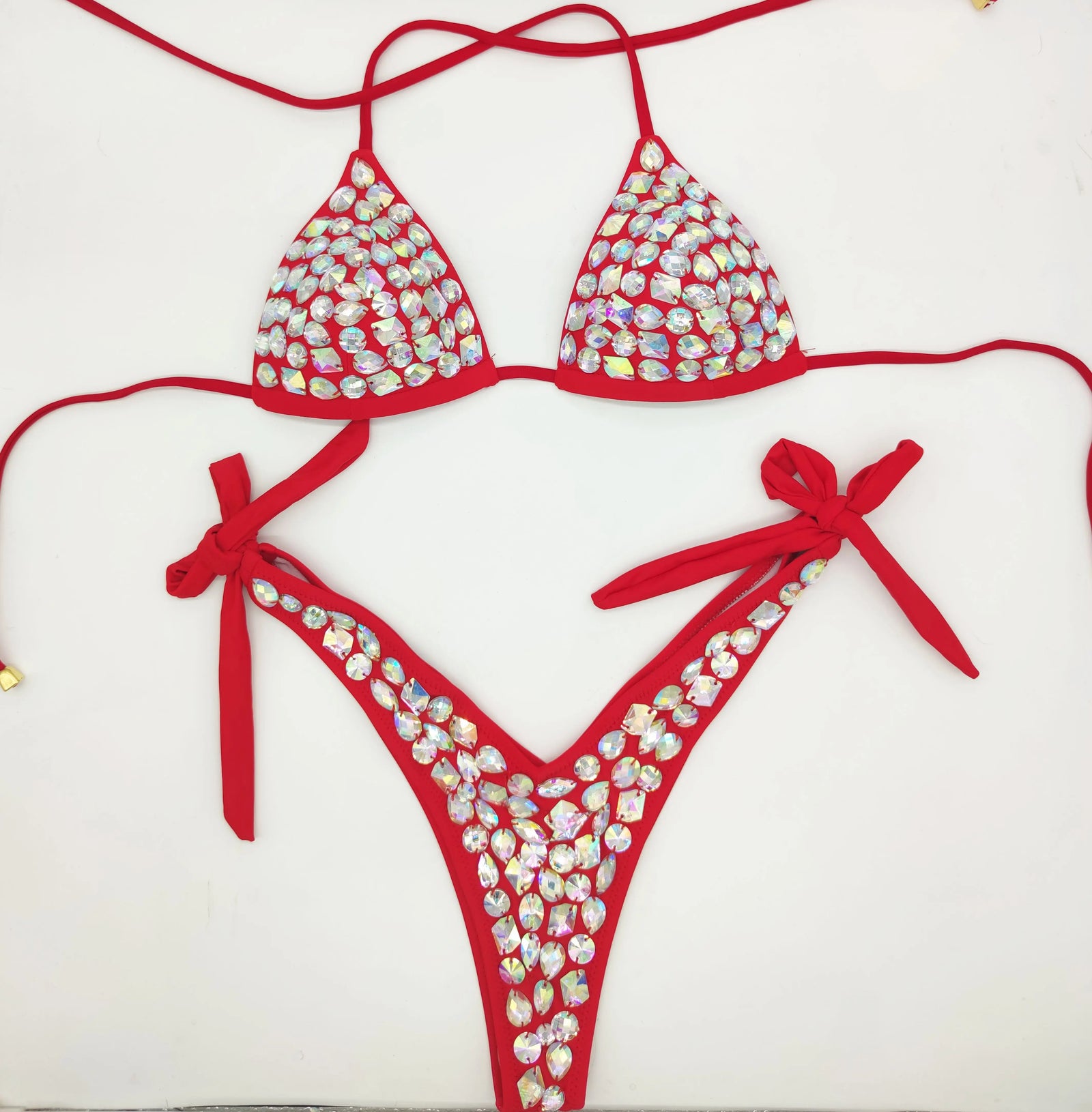 Rhinestone Bandage Bikini Set