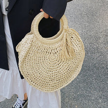 Tassel Straw Shoulder Beach Bag