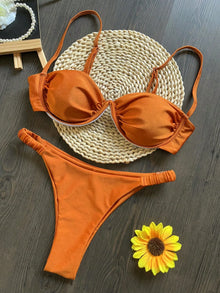 Flower V Wire Bikini Set