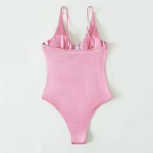 Pink Underwire One Piece Swimsuit