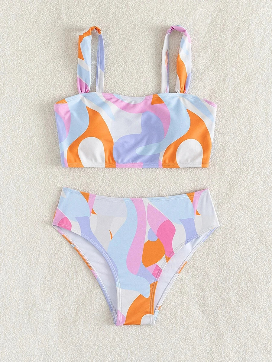 Bandeau High Waist Bikini Set