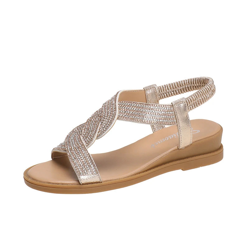 Crystal Platform Roman Summer Sandals