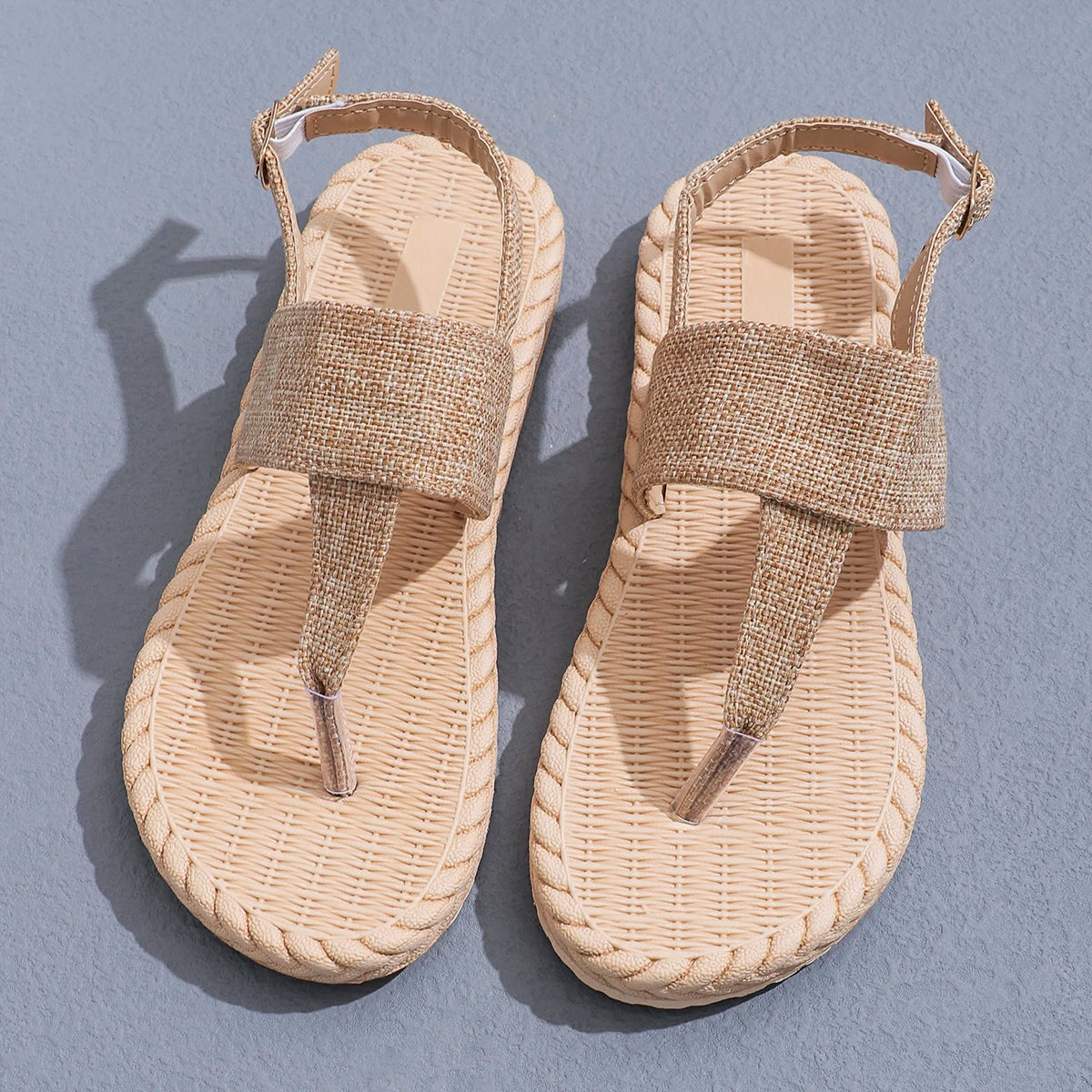 Linen Strap Soft Sole Sandals
