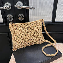 Hollow Woven Crossbody Beach Bag