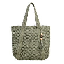 Tassel Straw Weave Travel Tote