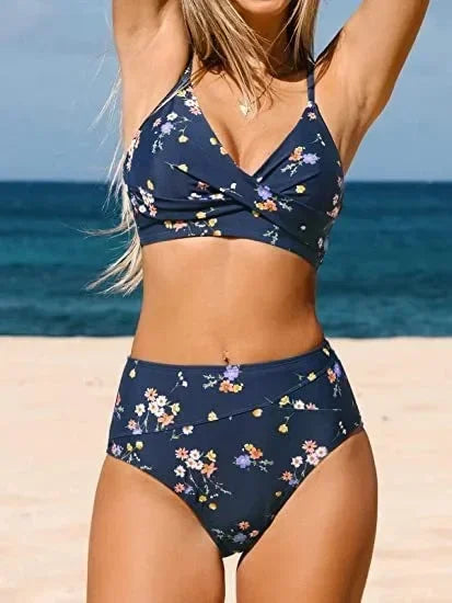 Red Twist Tank Bikini Set