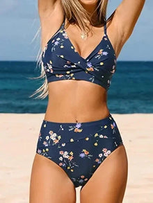 Red Twist Tank Bikini Set