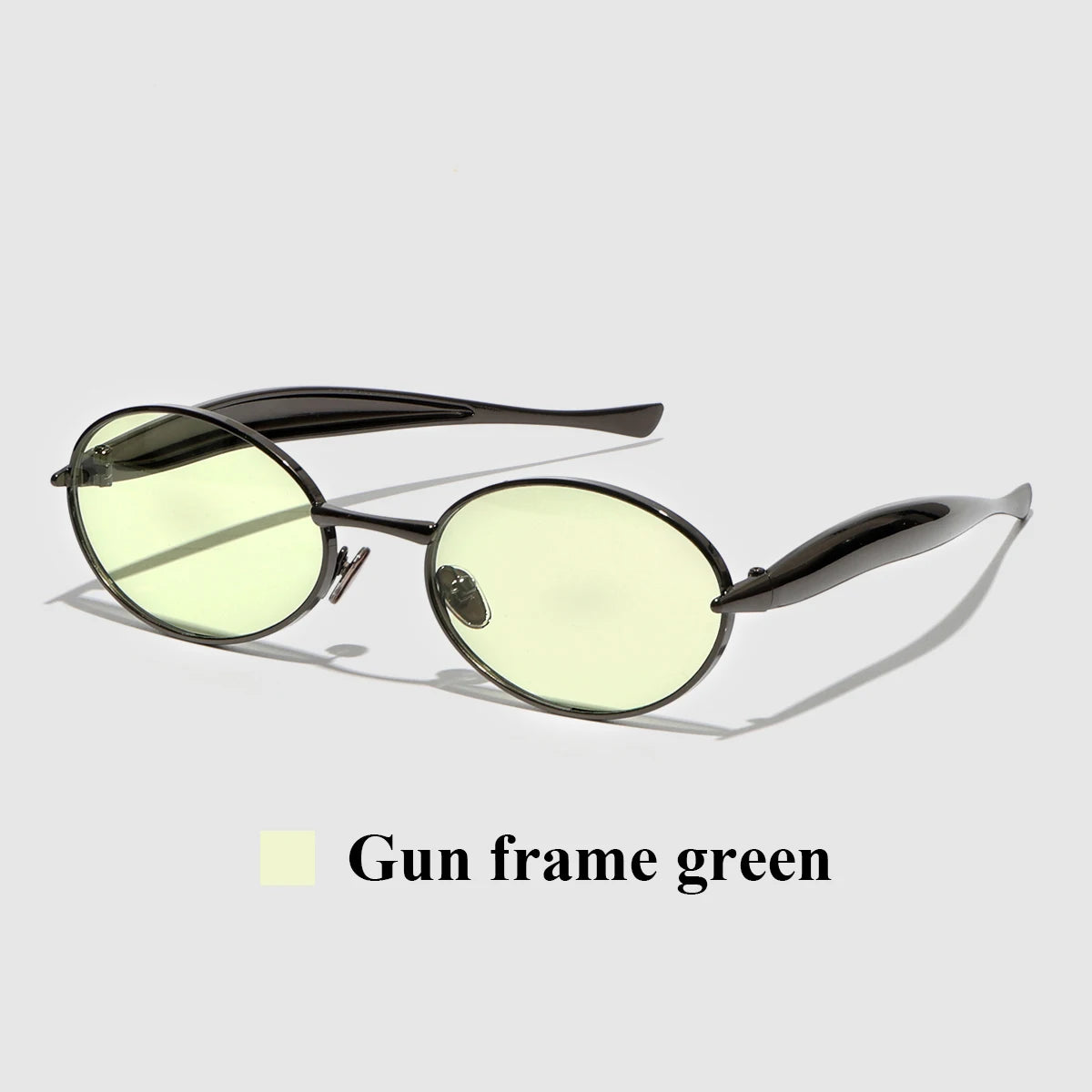 Oval Metal UV400 Sunglasses Shades