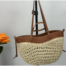 Straw Dumpling Shoulder Bucket Bag