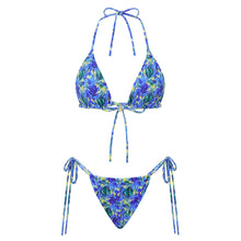 Lace Up Print Bikini Set