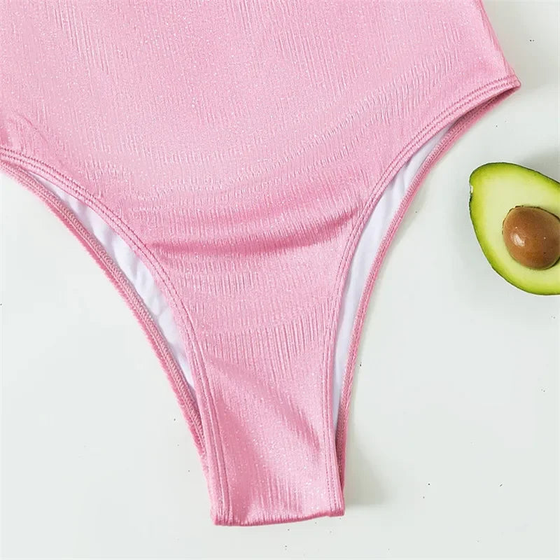 Pink Underwire One Piece Swimsuit