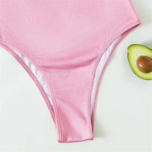 Pink Underwire One Piece Swimsuit