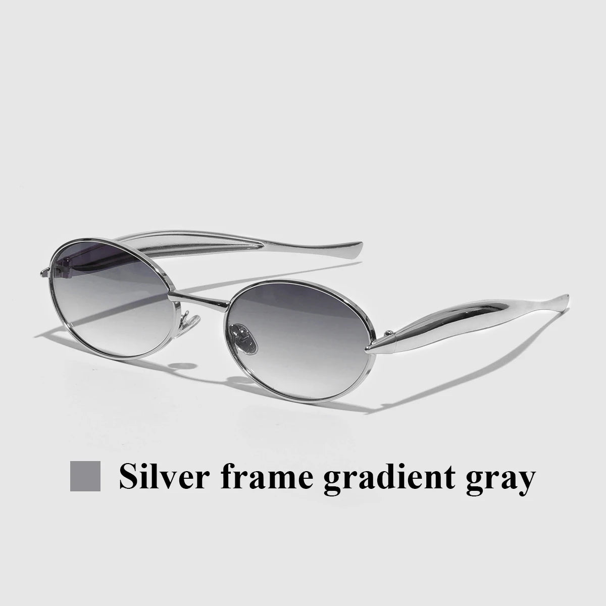Oval Metal UV400 Sunglasses Shades