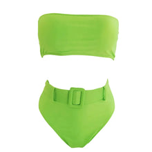 High Waist Bandeau Bikini Set