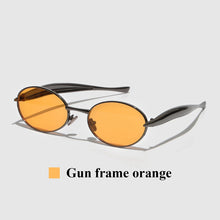 Oval Metal UV400 Sunglasses Shades
