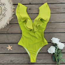 Porcelain Floral Ruffle One Piece