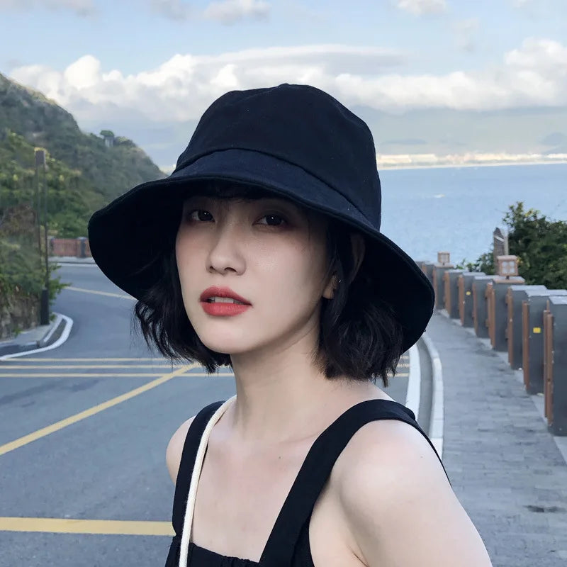 Foldable Cotton Wide Brim Hat