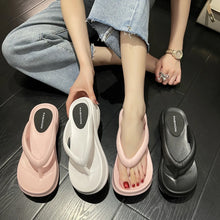 Thick Sole Wedge Flip Flops