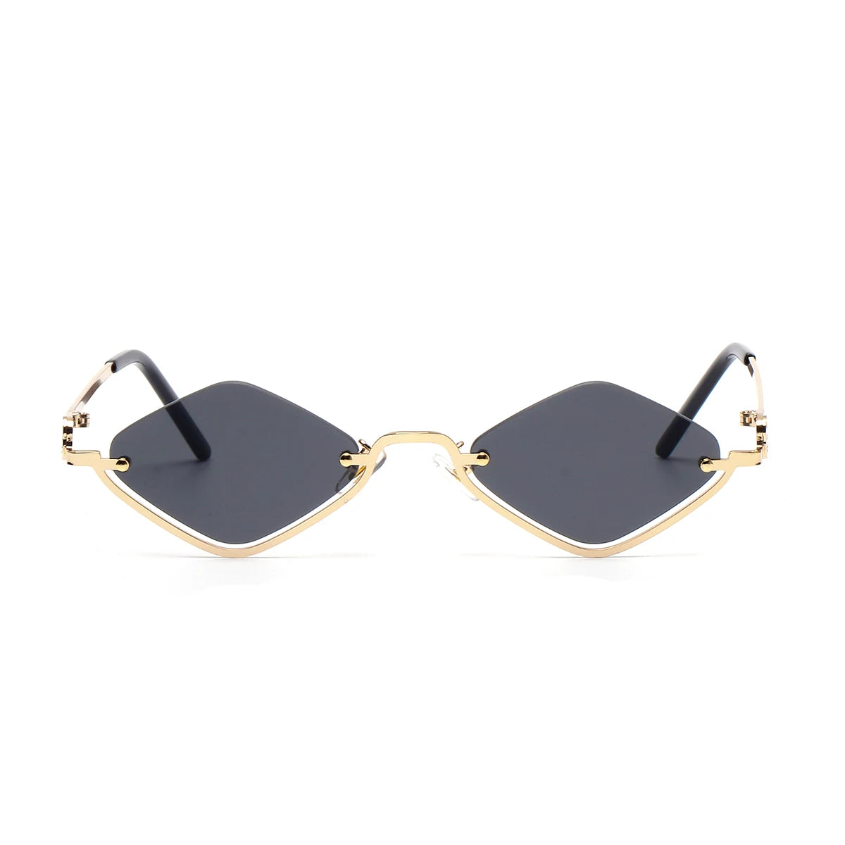 Polygonal Metal Cat Eye Sunglasses
