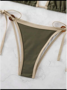 Green Ring String Bikini Set