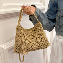 Hollow Woven Crossbody Beach Bag