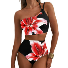One Shoulder Floral Bikini Set