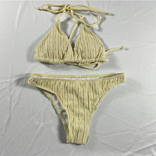Jacquard Drawstring Bikini Set