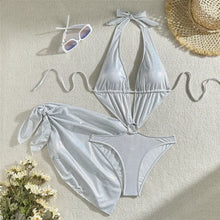 Shiny Backless One Piece Swimsuit