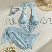 Shiny Backless One Piece Swimsuit