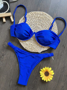 Flower V Wire Bikini Set