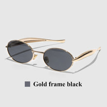 Oval Metal UV400 Sunglasses Shades