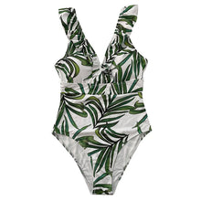 Striped Ruffle One Piece Swimsuit