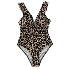 Striped Ruffle One Piece Swimsuit