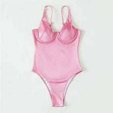 Pink Underwire One Piece Swimsuit