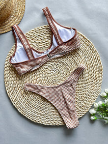 Plaid Underwire Bikini Set