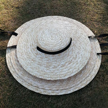 Ribbon Flat Top Straw Hat