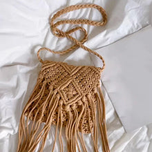 Hollow Woven Crossbody Beach Bag