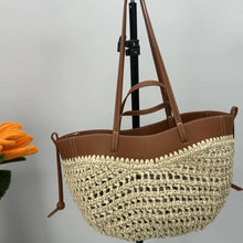 Straw Dumpling Shoulder Bucket Bag