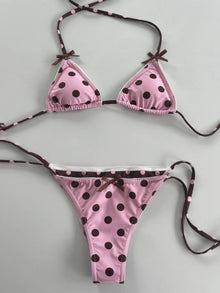 Polka Dot Tie Bikini Set