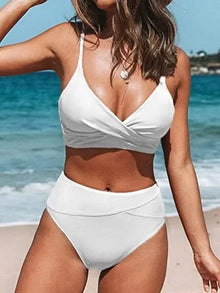 Red Twist Tank Bikini Set