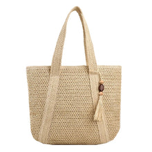 Tassel Straw Weave Travel Tote