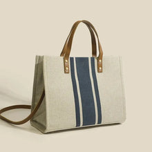 Canvas Stripe Bucket Crossbody Bag