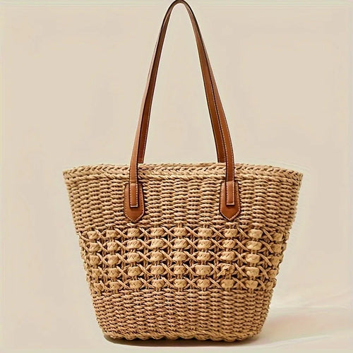 Boho Basket Straw Shoulder Bag