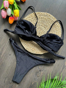 Flower V Wire Bikini Set