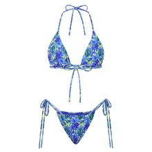 Lace Up Print Bikini Set