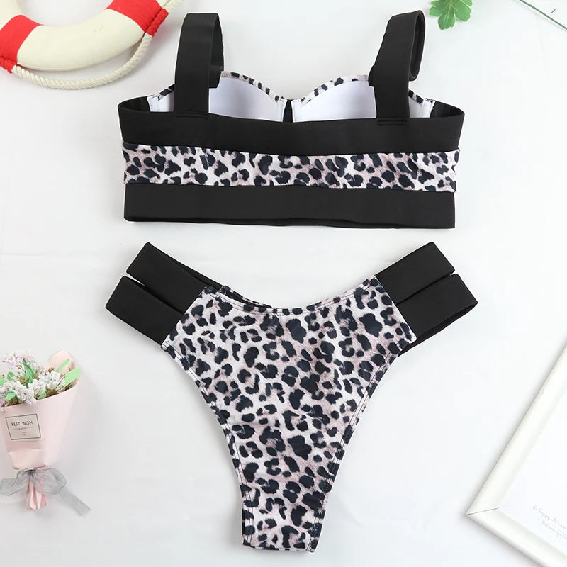 Floral High Waist Bikini Set
